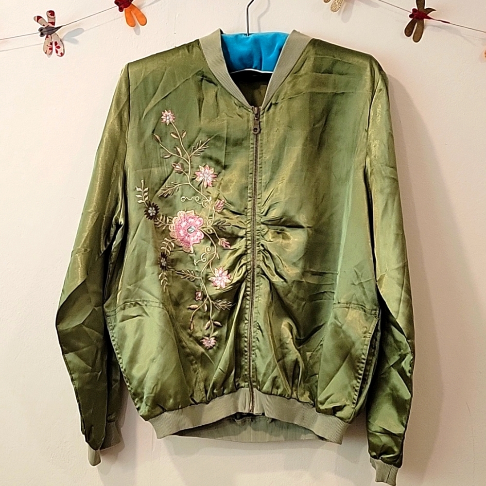 Polyester Bomber Jacket - image 1